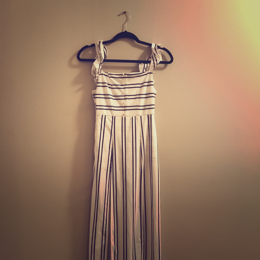 Striped Romper with Maxi skirt